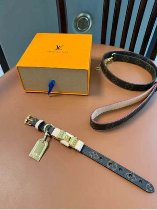 Custum Lv hondenhansband en riem small